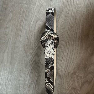 Maryam Nassir Zadeh snake skin effect leather belt.